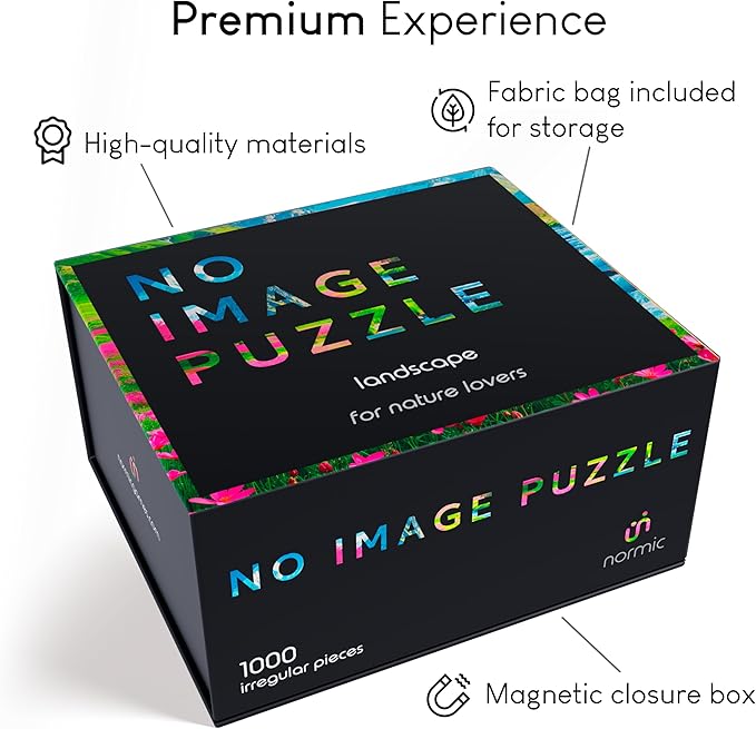 No Image Puzzle 1000 Irregular Pieces Extreme Difficult Jigsaw Challenge Adults Hardest Puzzle No Guide Ultimate Brain Teaser Intermediate Level Landscape Mystery Unique Gift
