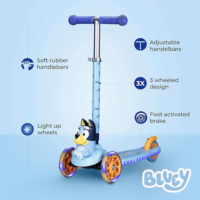 Kick Scooter for Kids, 3 Wheel Self Balancing, Light Up LED Wheels