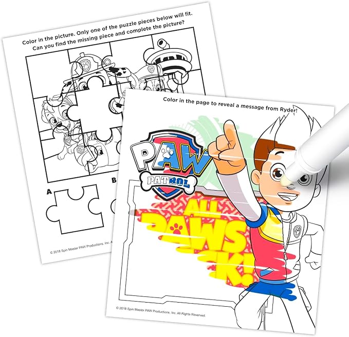 Magic Ink Coloring Book Set for Kids - Bundle with 3 Imagine Ink Books for Girls Featuring Minnie Mouse, Paw Patrol, and Disney Princesses | Mess Free Coloring Pages for Kids