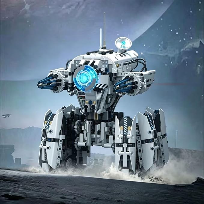 Technic RC Robot Building Set,STEM Mecha Toy Coding for Boys 8-12 | Programmable,ABS Plastic,Hexapod,Walking System,LED Cyber Lights,Remote Control＆App,Mecha Model,1406PCS,Birthday Gift