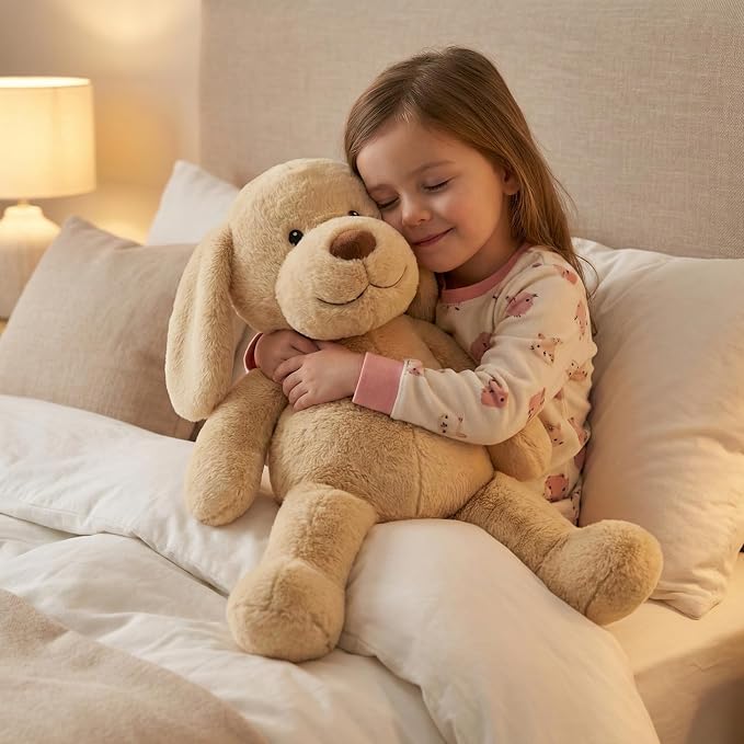 WEIGEDU Large Dog Stuffed Animal Plush Toy Big Soft Golden Retriever Puppy Hugging Gift for Kids Boys Girls Birthday Room Decor 24 Inch