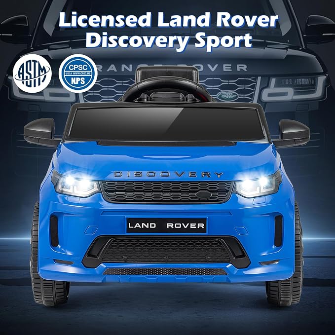 Costzon Ride on Car, Licensed Land Rover Discovery Sport Electric Vehicle, 12V Kids Car with Parent Remote Control, Music, Horn, Song, Gift for Aged 3+ (Blue, 38” x 24” x 17”(L x W x H))