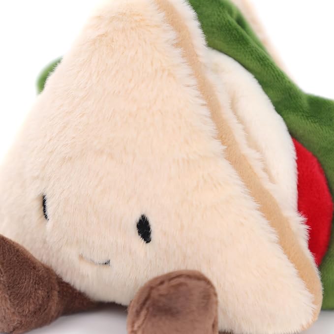 RECUR Sandwich Stuffed Animals Toy, Soft Food Plush,Cute Plushie 8 Inches, Adorable Gift for All Ages