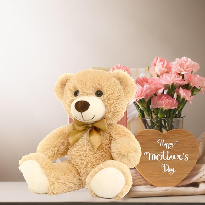MaoGoLan 12 Pack Plush Teddy Bears Bulk for Mother's Day Valentines Gift, 14'' Soft Stuffed Bears for Baby Shower Decorations Wholesale Teddies for Gender Reveal Bear Party Favors