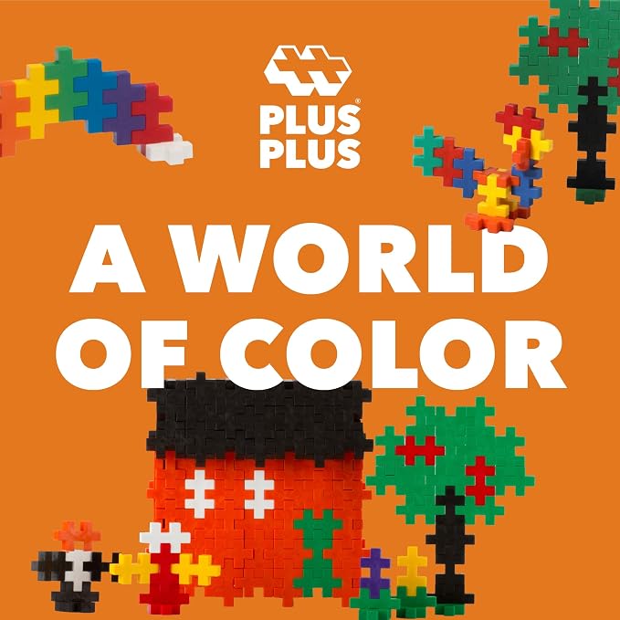 PLUS PLUS Big - 600 Piece Set in Storage Tub - Interlocking Large Puzzle Building Blocks, Quiet Stem Toys for Toddlers - Gifts for Boys & Girls