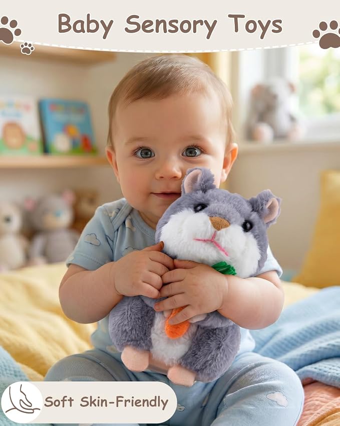 Ayeboovi Talking Hamster Repeats What You Say, Interactive Fun Autism Toys for Ages 3-6 Boys Girls Kids Toddler