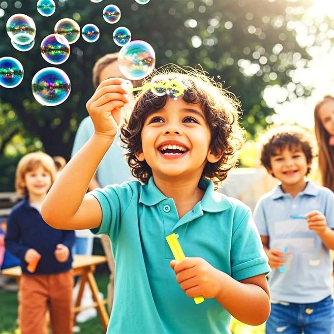 200 PCS Mini Bubble Wands in 10 Colors, Ideal for Birthday Parties, New Year's, Christmas, Valentine's Day, Carnival, Goodie Bag Stuffing, Party Gifts for Kids