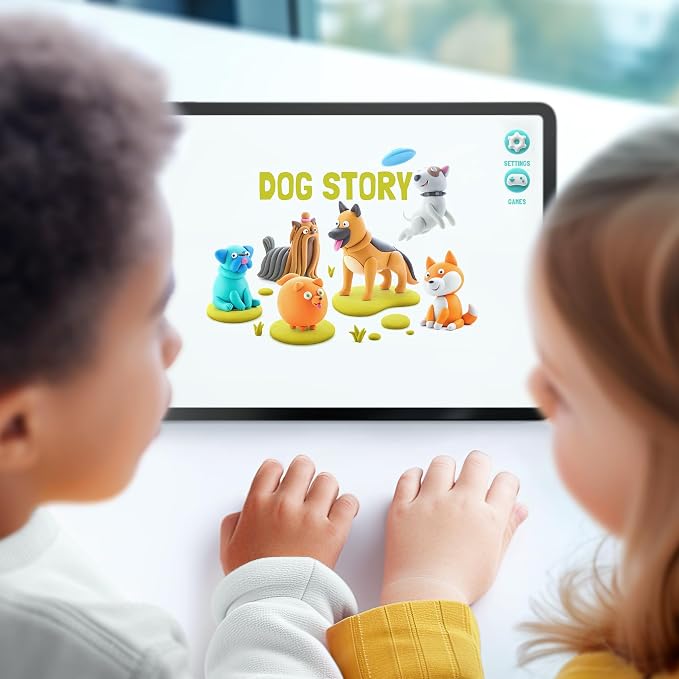 HEY CLAY Dog Story - Air Dry Clay Kit with Interactive App for Kids & Tweens, Modeling Clay and Crafts Set for Kids Ages 6 to 10