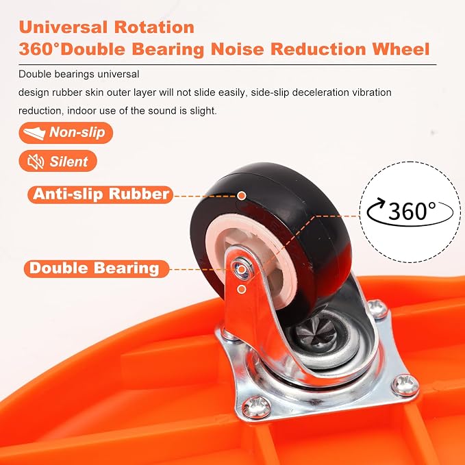 Sports Scooter Board with Handles Sitting Scooter Board with Universal Wheels Manual Sport Scooters Plastic Casters Floor Scooter Board for Gym Physical Education Equipment Indoor Outdoor
