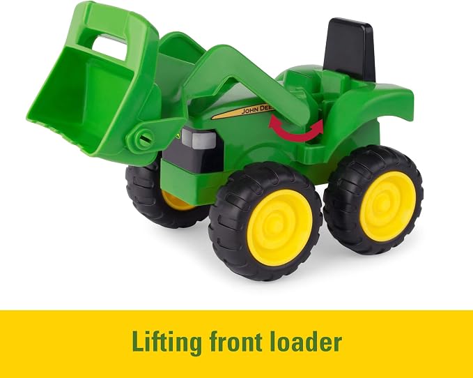TOMY John Deere Vehicle Set - Includes Dump Truck and Tractor Toy with Loader for Sandbox - Kids Outdoor and Construction Toys - 6 Inches - 2 Count- Ages 18 Months and Up