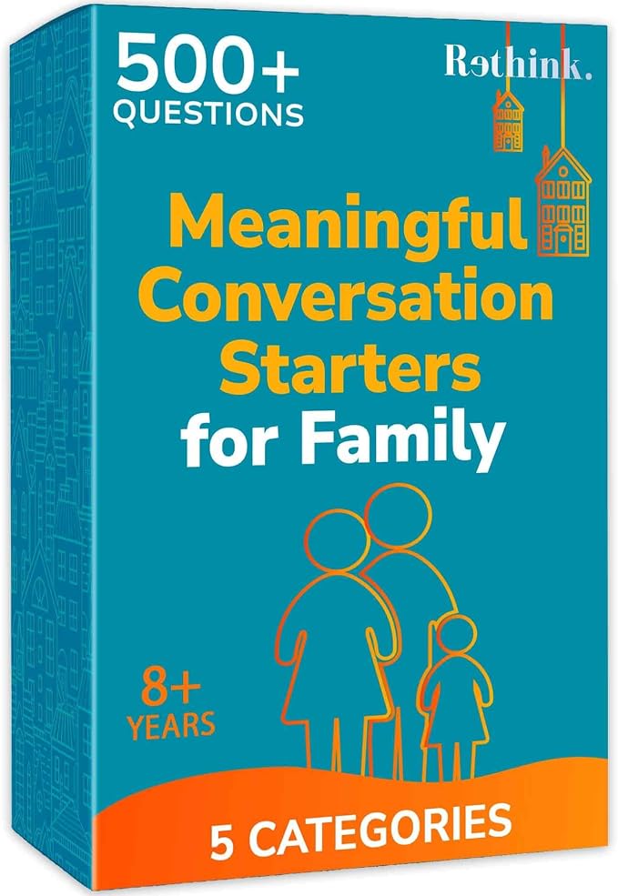 QUOKKA Conversation Cards Game – Family Edition – 500 Questions – Original Version – Share Thoughts – Fun Talking Board Game for Family Night