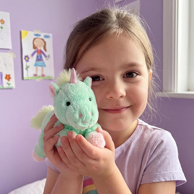 PEACH CAT Unicorn Stuffed Animal Cute Plushies Small Plush Toys Birthday Gifts for Girls Boys Kids Green