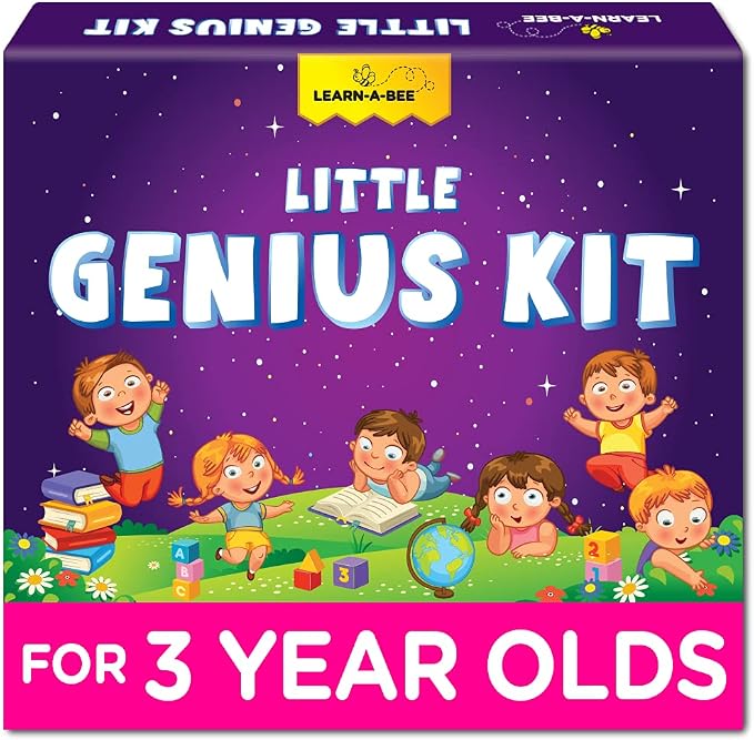 Learnabee Toys for 3 Year Old Boys/Girls | Gift for 3 Year Old Kids | Board Books and Fun Activities | Learning and Educational Toys & Games (1 Box Set)