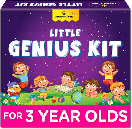 Learnabee Toys for 3 Year Old Boys/Girls | Gift for 3 Year Old Kids | Board Books and Fun Activities | Learning and Educational Toys & Games (1 Box Set)