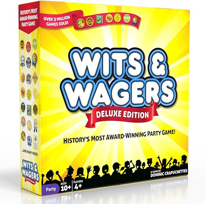 Wits and Wagers Deluxe Board Game | The Trivia Game Where You Don't Need the Answers to Win | Party Game for Groups | 4+ Players | Age 10+