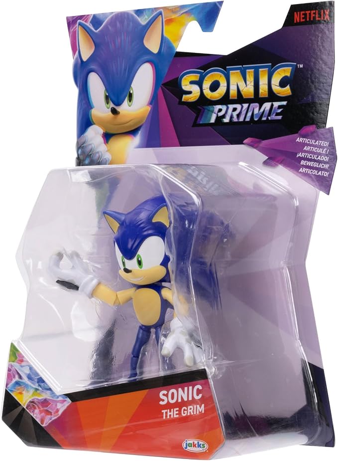 Sonic The Hedgehog Prime 5-inch Sonic The Hedgehog - The Grim Action Figure 13 points of Articulations. Ages 3+ (Officially licensed by Sega and Netflix)