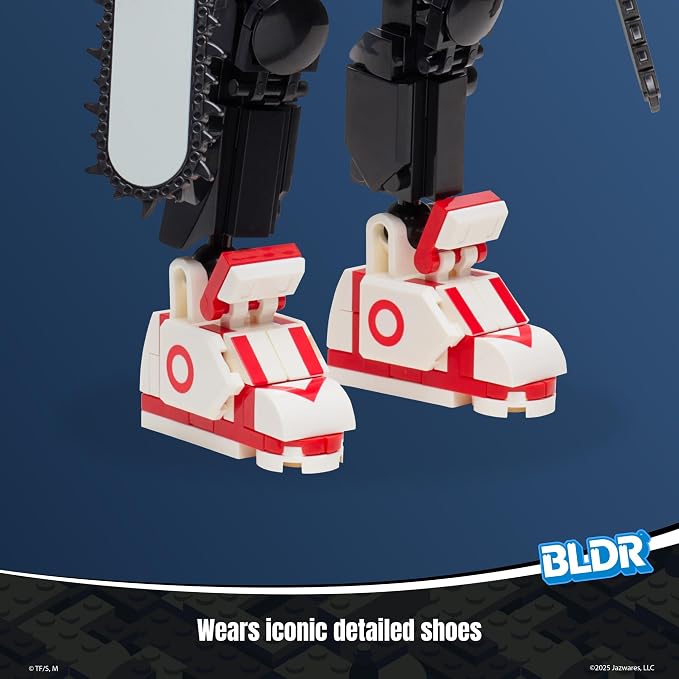 BLDR Chainsaw Man Buildable Action Figure Construction Set 0040-10-Inch Articulated Constructible Figure with 311 Pieces