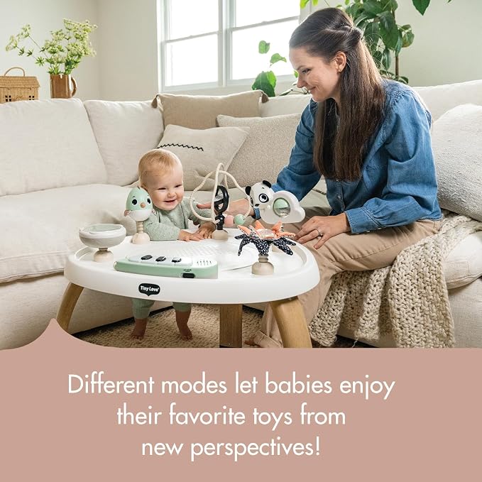 Tiny Love 5-in-1 Here I Grow Stationary Activity Center – Black & White Décor Collection, Black & White