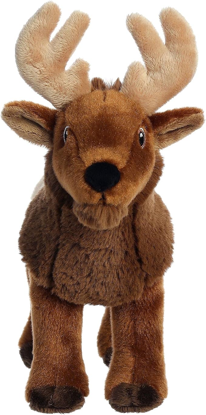 Aurora® Responsibly Made Eco Nation™ Elk Stuffed Animal - Ideal for Playtime Adventures - Perfect for Birthdays or Just Because - Brown 8.5 Inches