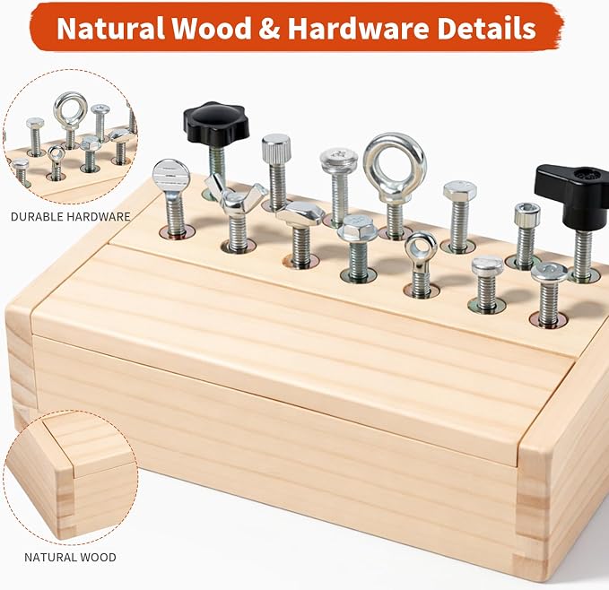 INIFEIDALA Kids Tool Set,Montessori Educational Toys for 3 4 5 Year Old | Montessori Screwdriver Board Set,Sensory Preschool Learning,Toddler Travel,Fine Motor Skills,STEM Toys