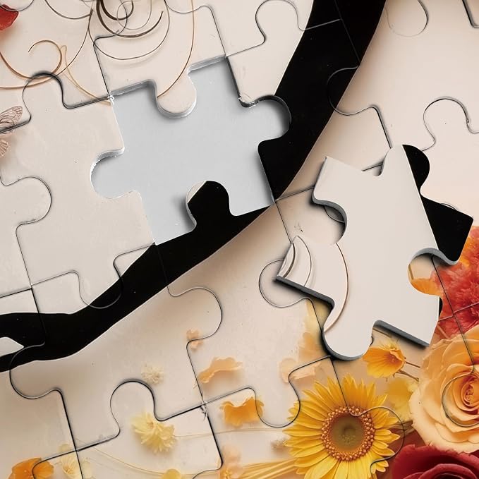 Beautiful Women Flower Puzzles for Adults 1000 Pieces Nature, Colorful Floral Butterfly Art Jigsaw Puzzles, Impossible Hard Difficult Challenging Aesthetic Puzzle