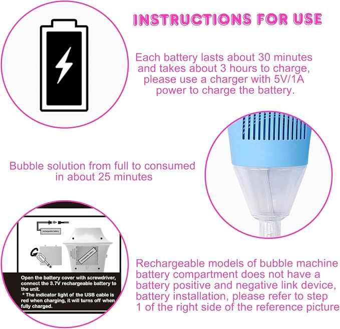 AIERSA 2Pcs Bubble Stand Machine Automatic,Rechargeable Height 47 Inches Stand Up Bubble Machine for Kids, Outdoor Tall Bubble Maker with Lights,Standing Bubble Machine for Parties
