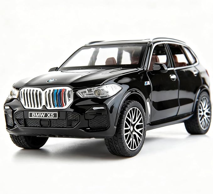 BDTCTK 1:32 Comapatible for X5 SUV Model Car Toy, Zinc Alloy Pull Back Toy car with Sound and Light for Kids Boy Girl Gift(Black)