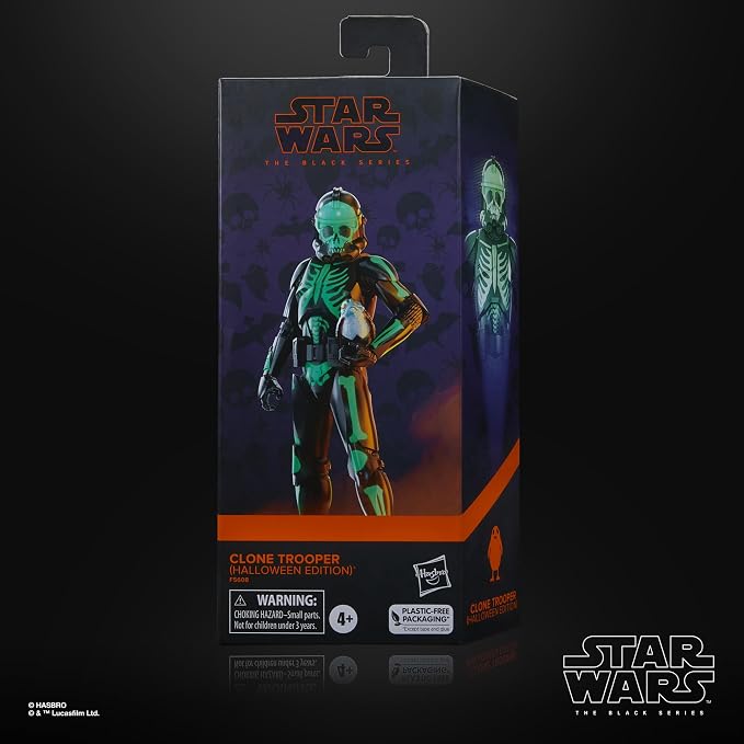 STAR WARS The Black Series Clone Trooper (Halloween Edition) and PORG Toys, 6-Inch-Scale Holiday-Themed Collectible Figures, Ages 4 and Up