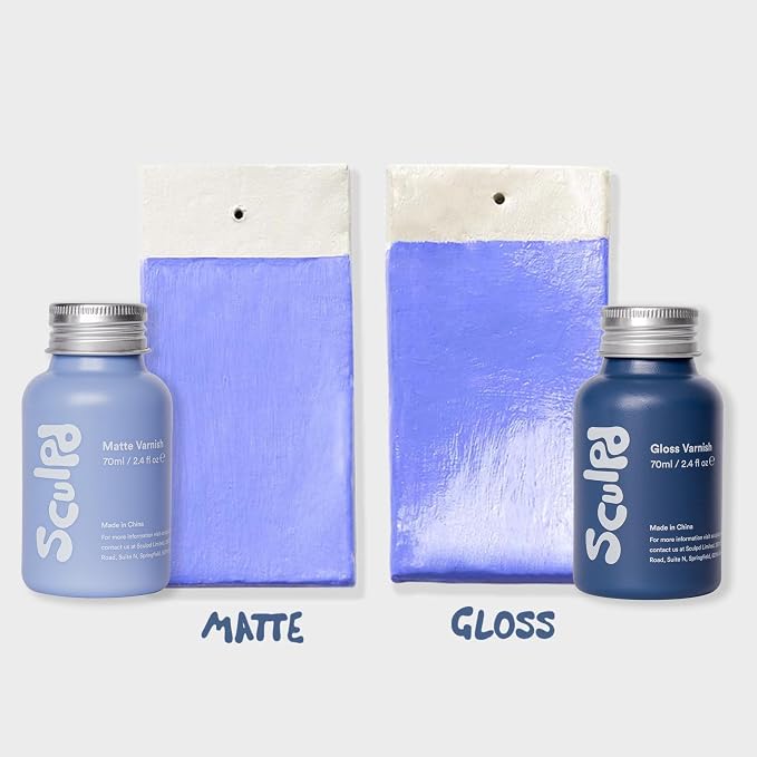 Sculpd 70 ml Air Dry Clay Glaze - Matte, Scratch Resistant and Waterproof Pottery Glaze, Matte Varnish for Air Dry Clay