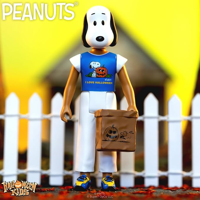 Super7 Halloween Kids Peanuts Snoopy Girl - 3.75" Peanuts Action Figure with Accessory Classic Cartoon Collectibles and Retro Toys
