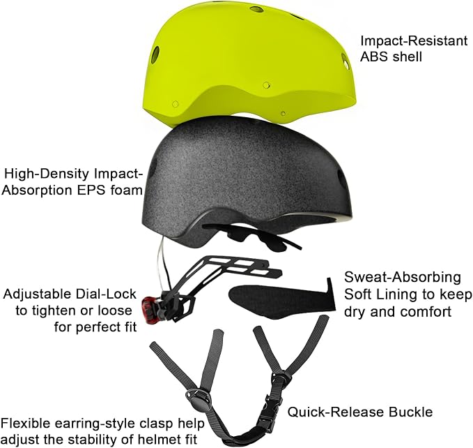 Kids Bike Helmet with LED Light,Lightweight Adjustable Childs Helmet for boy & Girl Ages 5-8-14,Multi-Sport Safety Helmet for Skateboard Cycling Scooter
