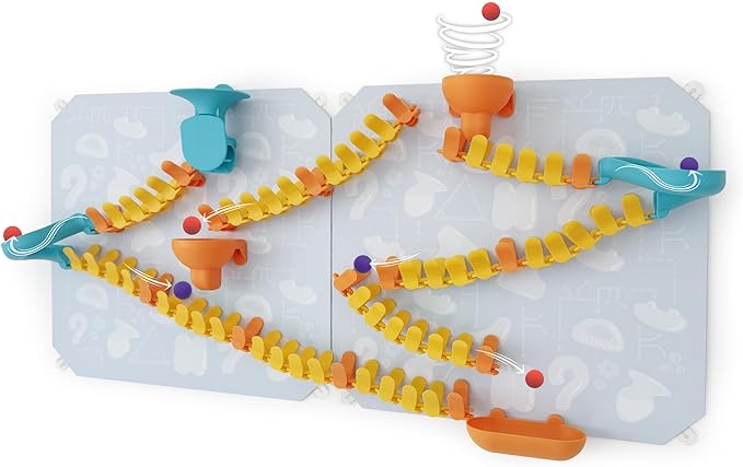 Oribel VertiPlay Magnetic Marble Run | Explorer Set STEM Toy | Creative Free Play Construction Kit for Kids | Works on Fridges; Lockers & Metal Surfaces (90 Pcs)