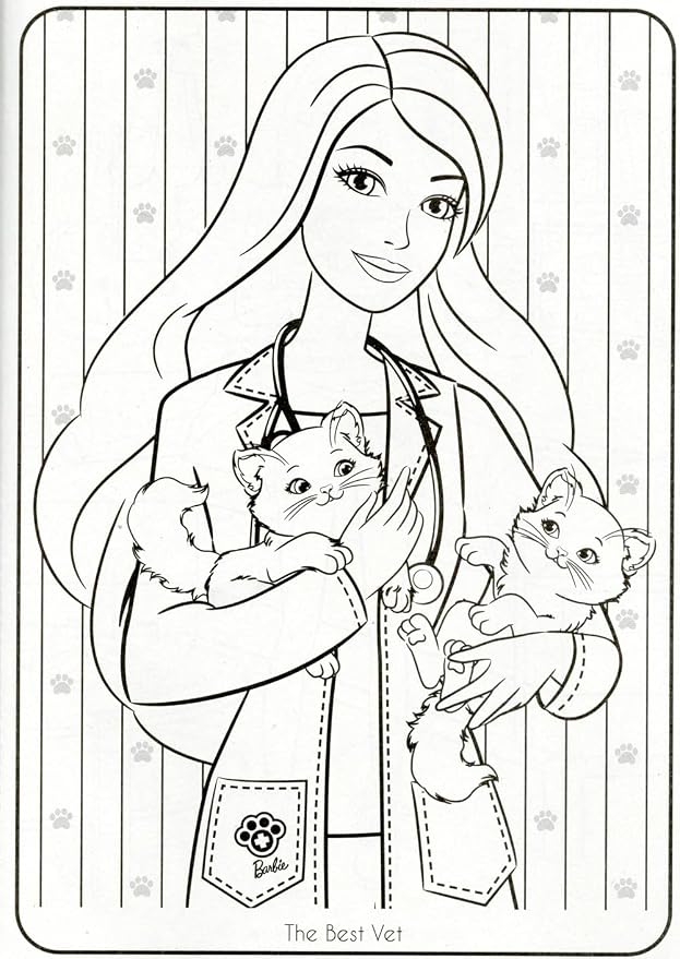 Bendon Barbie Coloring Activity Book and Sticker Set for Kids