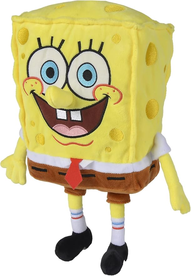 Simba Toys Spongebob Squarepants Plush – Ultra Soft & Cuddly - Kids Toy, Gift for Children, Ages 3+, Yellow, 14 inches (Huggable Collectible)