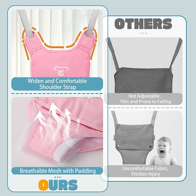 Baby Jumper with Stand, Baby Jumpers and Bouncers, Baby Exerciser Suitable for 6-24 Months, Easy to Assemble & Store Jumper for Baby (Pink)