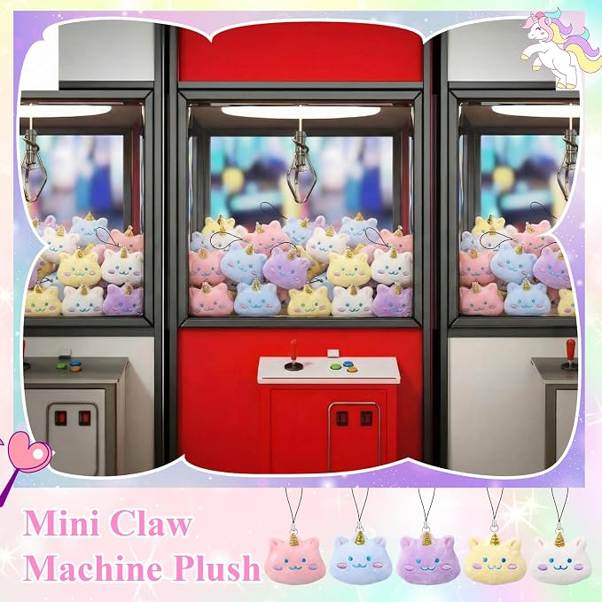 Libima 40 Pcs Mini Unicorn Keychain Small Unicorn Party Prizes Mini Animals Keychains Charm Set for Christmas Carnival Birthday Prizes Decoration for Clothes
