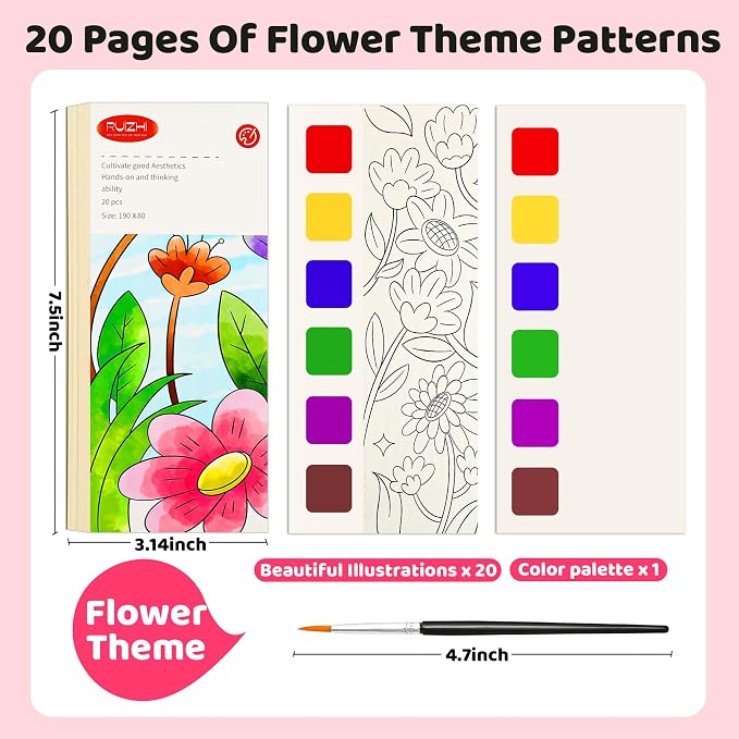 Water Coloring Book,Paint with Water Books for Kids Ages 3-5,Watercolor Painting Book for Toddlers 4-6,Creative Arts and Crafts & Airplane Travel Essentials for Boys Girls