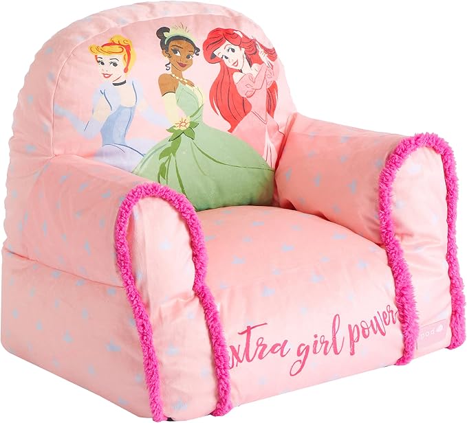 Disney Princess Bean Bag Sofa Chair - Large Size for Kids - Comfortable and Lightweight Plush Furniture - Perfect for Playrooms or Bedrooms