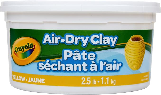 Crayola Air Dry Clay, 2.5lb Tub, Yellow