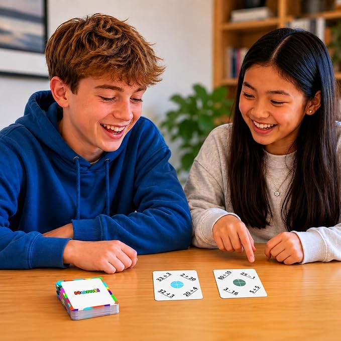 Numli - Math Booster Game 5th, 6th, 7th Grade - More Fun Than Flash Cards - Add, Subtract, Multiply, Divide - Classroom Games - Middle School Games - Math Card Games
