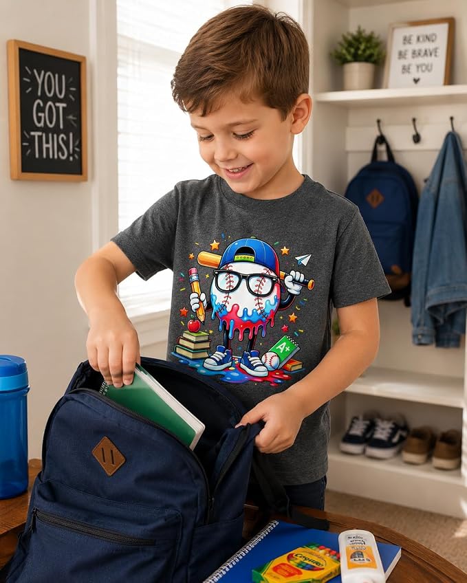 Lovekider Cotton Shirt for 3-6T Boys Truck Dinosaur Toddler Kids T-Shirt Short Sleeve Excavator Construction T-Rex Tee Shirts