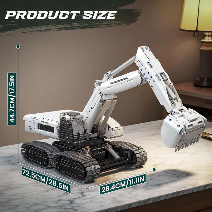 Mould King 17079 RC Excavator Building Set, Construction Digger with 8 Motors, Collectible Truck Model Kit for Men & Women, STEM Engineering Toys for Adults(3195 Pieces)