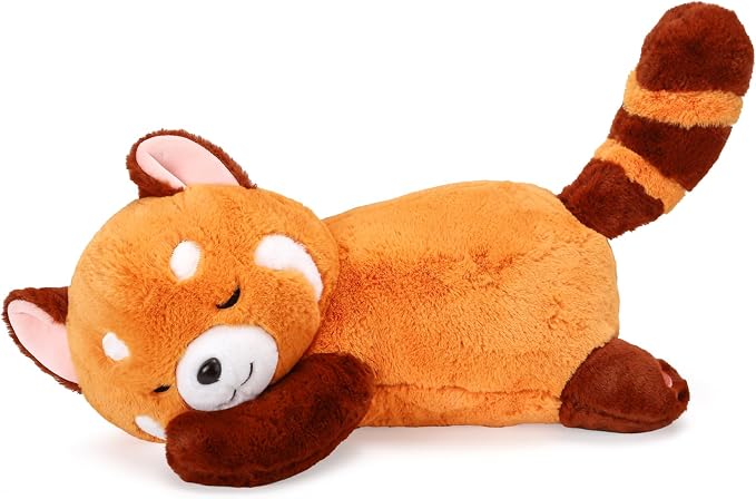 Riuhot Big Red Panda Stuffed Animal Pillow Cute Plush Toy Plushie Christmas Birthday Valentine's Day Gift for Girlfriend Kids Birthday 19.7" Red Panda Pillow