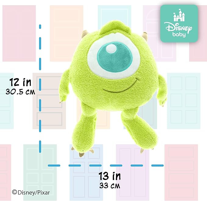 Disney Monsters Inc. Mike Wazowski Cuteeze Plush – Cute Cuddle Plushie Gift for Baby and Toddler Boys and Girls – 12 Inches