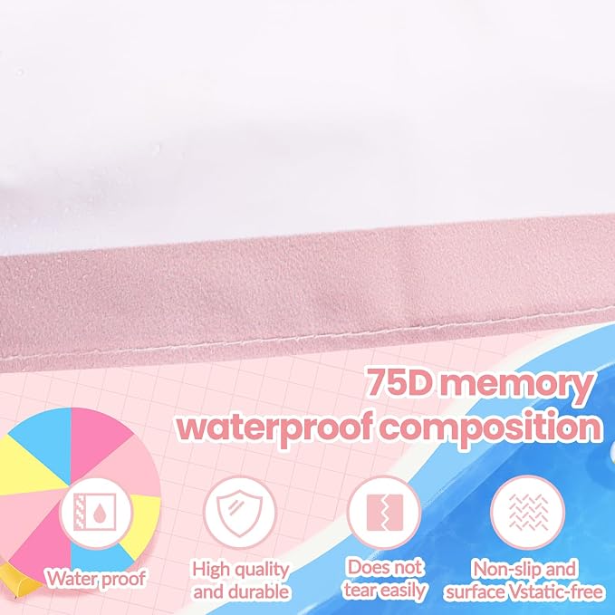 6.5 x 6.5 Feet Baby Beach Pool, 2-in-1 Toddler Paddling Pool with Waterproof Carrying Bag Beach Pool for Toddler for Pink Stripe Design Beach Blanket
