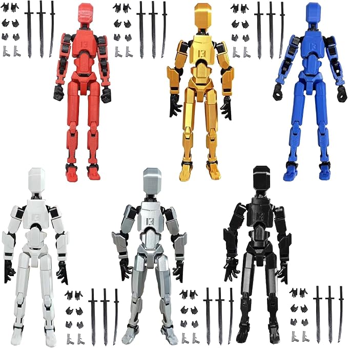 FoxVilla Assembly Completed T13 Action Figure, Titan 13 3D Printed Action Figure, 3D Printed Titan13, Assembled Dummy 13 Lucky 13 Toy Figure