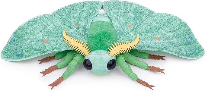 Simulation Emerald Moth Plush Toy, 26in Realistic Emerald Moth Stuffed Animal Children's Toys