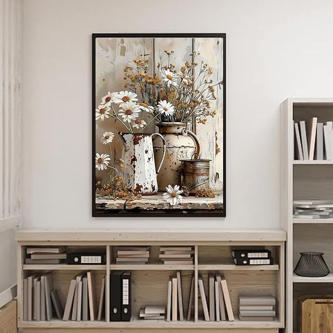 WUDWL Paint by Numbers for Adults and Kids, Painting by Number Kits On Canvas, Number Artist Paint by Number Kit Funny Flower Without Frame DIY Oil Painting Acrylic Paints, Home Wall Decor, 12x16in