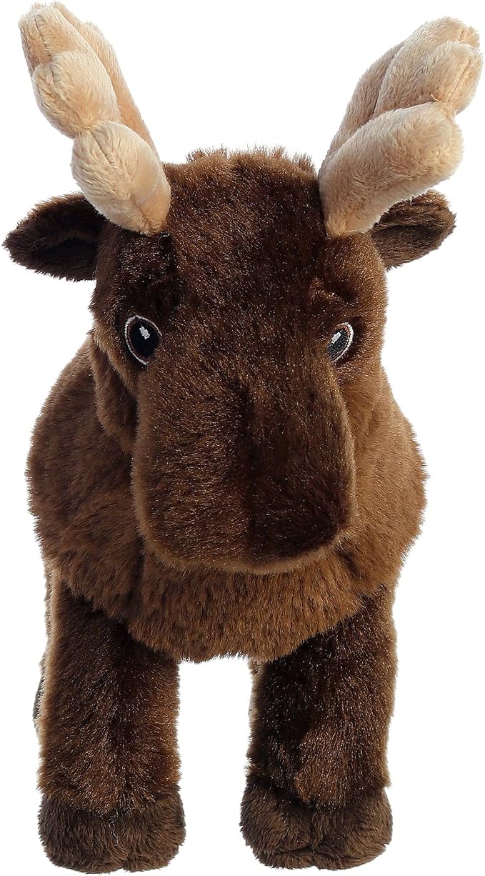 Aurora® Responsibly Made Eco Nation™ Moose Stuffed Animal - Ideal for Playtime Adventures - Perfect for Birthdays or Just Because - Brown 9 Inches