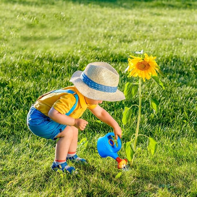 Toyvian Watering Can Set, 3pcs Plastic Beach and Bath Toys for Toddlers Gardening Tools Small Gardening Tools Sandbox Accessories for Boys and Girls
